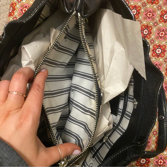 Coach Penelope Pebble Leather Black Handbag Shoulder Bag Purse - Picture 15 of 16